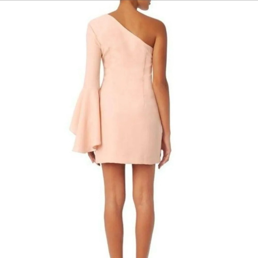😇Intermix Womens Aleen One Shoulder Blush Pink Dress, Sz Small - Picture 2 of 3